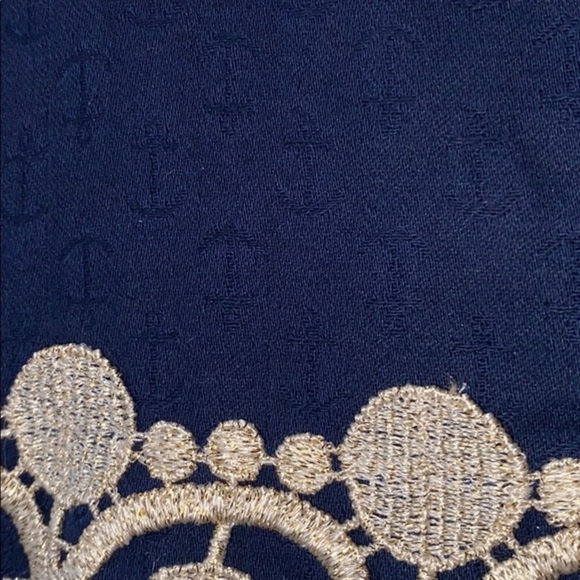 Lilly Pulitzer Navy & Gold Embroidered Lace Shift Dress Size 0 Excellent Cond. - Picture 12 of 16